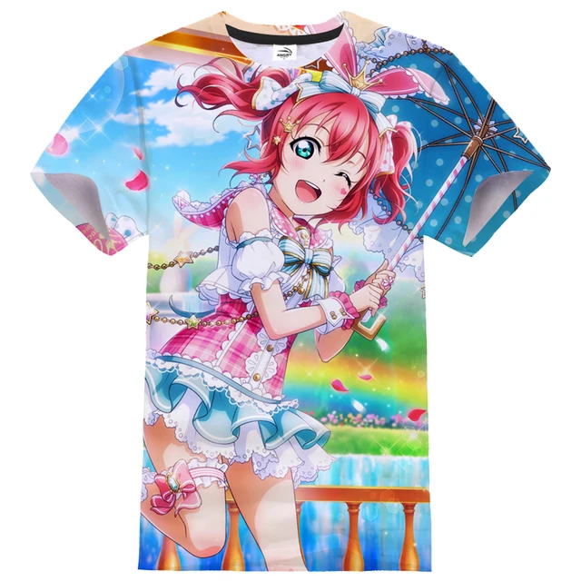 2020 New T-shirt Anime 3D Print Men Women Casual Cosplay Streetwear Kawaii Girl Pattern Tshirt Love Live Shirt Tops Fashion Tees