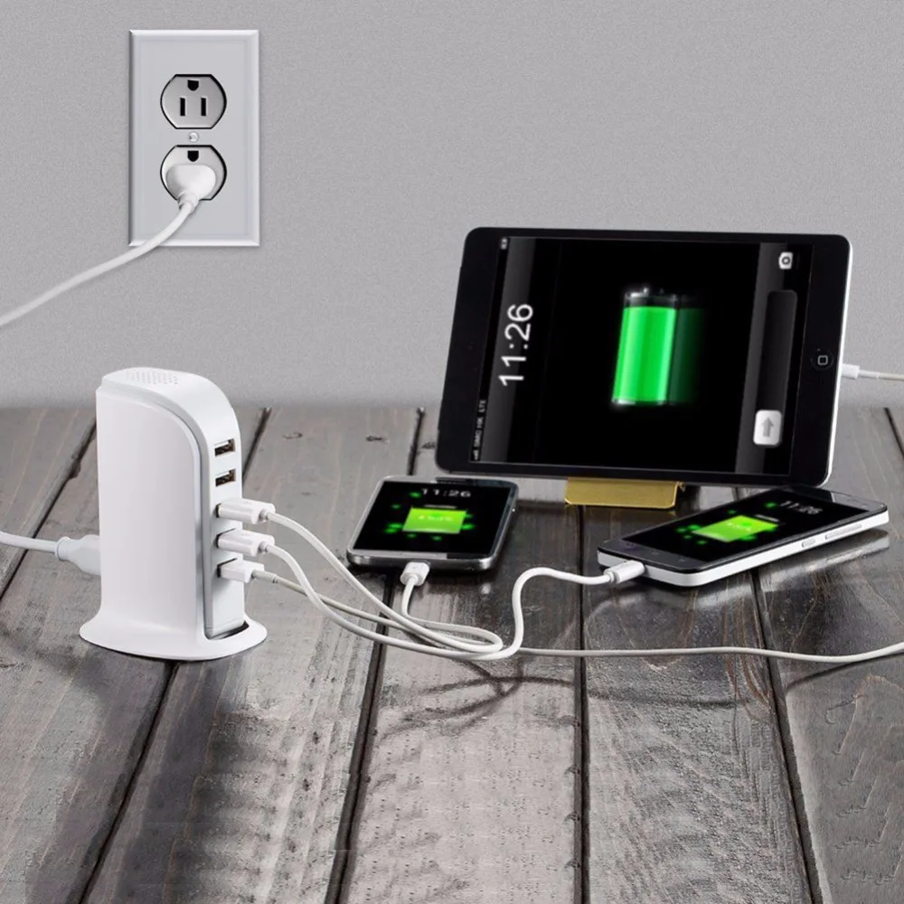 5 usb портов, зарядное устройство для мобильного телефона, настенная зарядка, Расширительная розетка, Смарт 5-портовый дорожный Настольный порт питания, вилка стандарта Великобритании и ЕС
