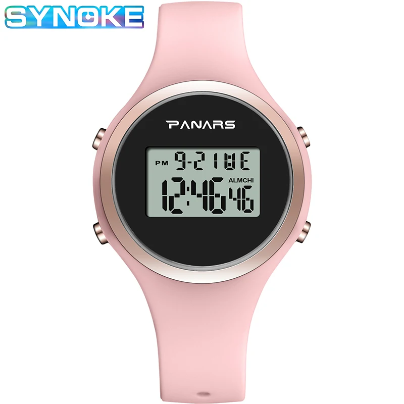 

Pink Women Digital Watch PANARS Multifunction Waterproof Female Watches Unisex Watch Round Elegant Sport Watches Reloj de mujer