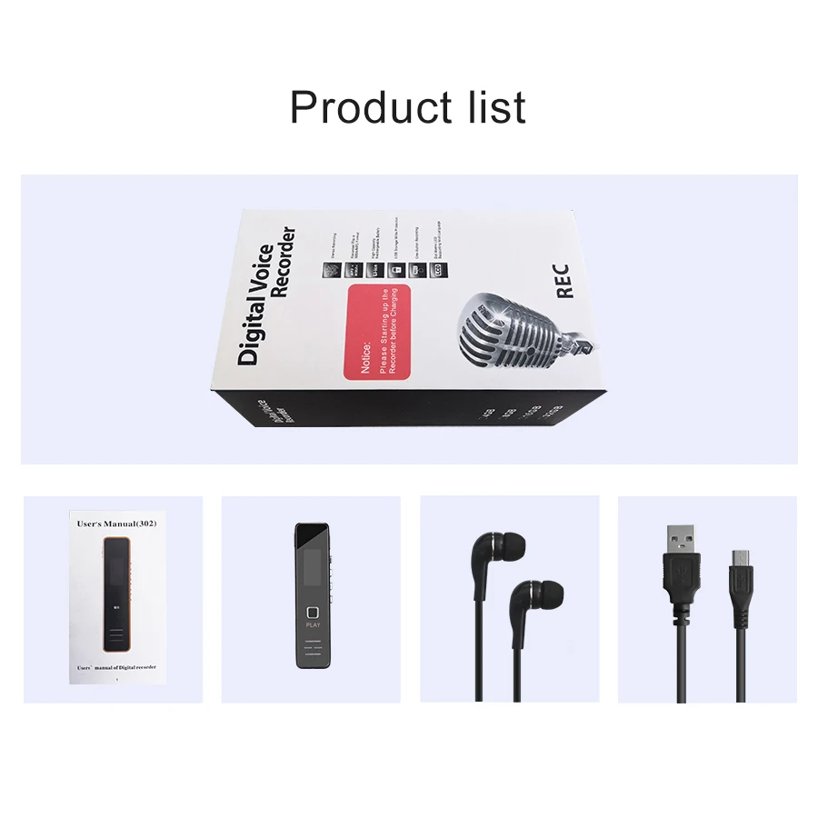 MAMEN 8 Гб USB диктофон записывающая ручка аудио рекордер с двойным микрофоном Время записи 1000 мин для различных случаев