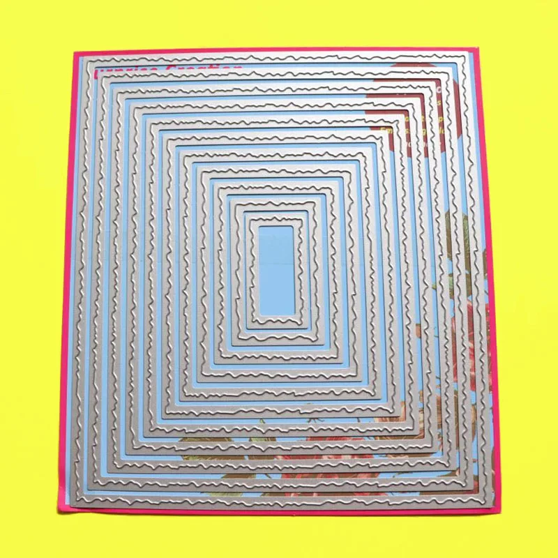11 шт. большие Вырубные штампы deckle edge прямоугольники 18x20,5 см скрапбук Сделай Сам кардмейкер Бумага Ремесло Металлический трафарет