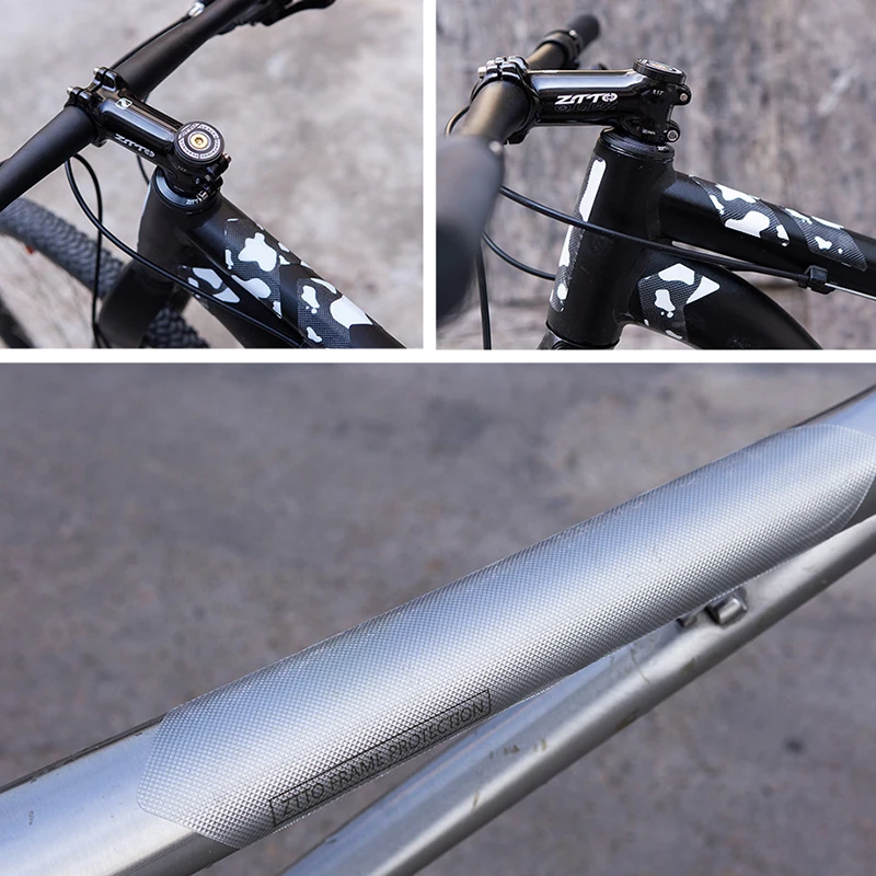 Высокое качество ZTTO наклейки для велосипеда против царапин MTB дорожный велосипед Водонепроницаемый защитный чехол для рамы несколько размеров разные стили