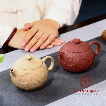 

Yixing Zisha Teapot Purple Clay Teapots Handmade Lingzhi Gongchun 320cc