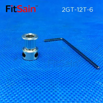 

FitSain-2GT 12T Width 6mm Synchronous Wheel GT2 Pulley 3D Printer Hole 4mm-5mm