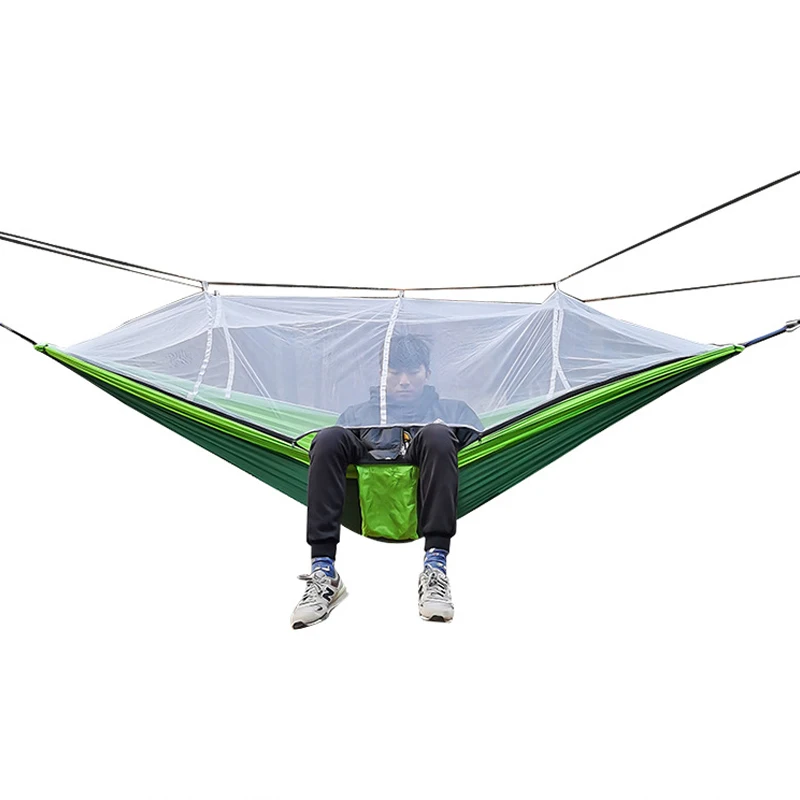 Lightweight Outdoor Travel Camping Tent Hanging Hammock With Mosquito Net Awning Waterproof Hanging Swing Canopy 210T Nylon 