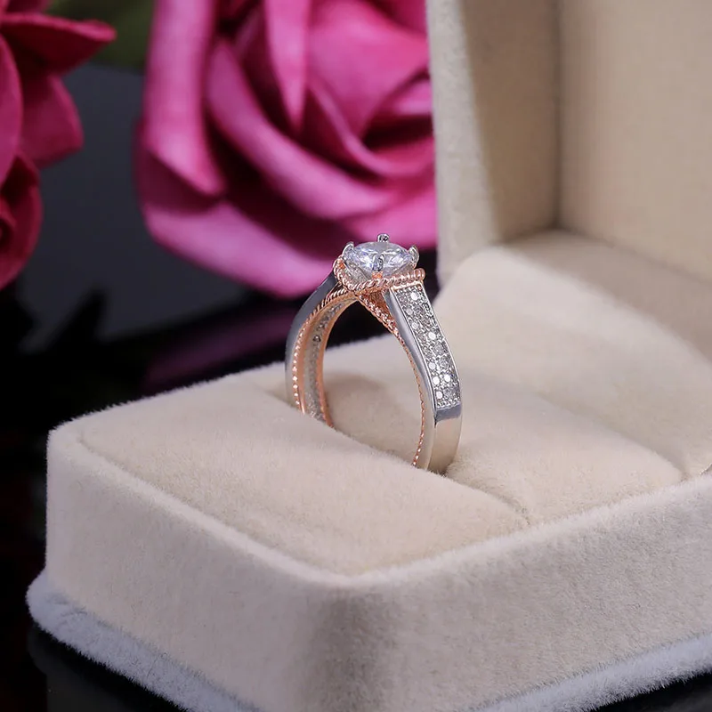 Модное кольцо Mostyle, стиль, с подушками 4ct 5A, циркон, камень, серебряный цвет, обручальное кольцо для женщин