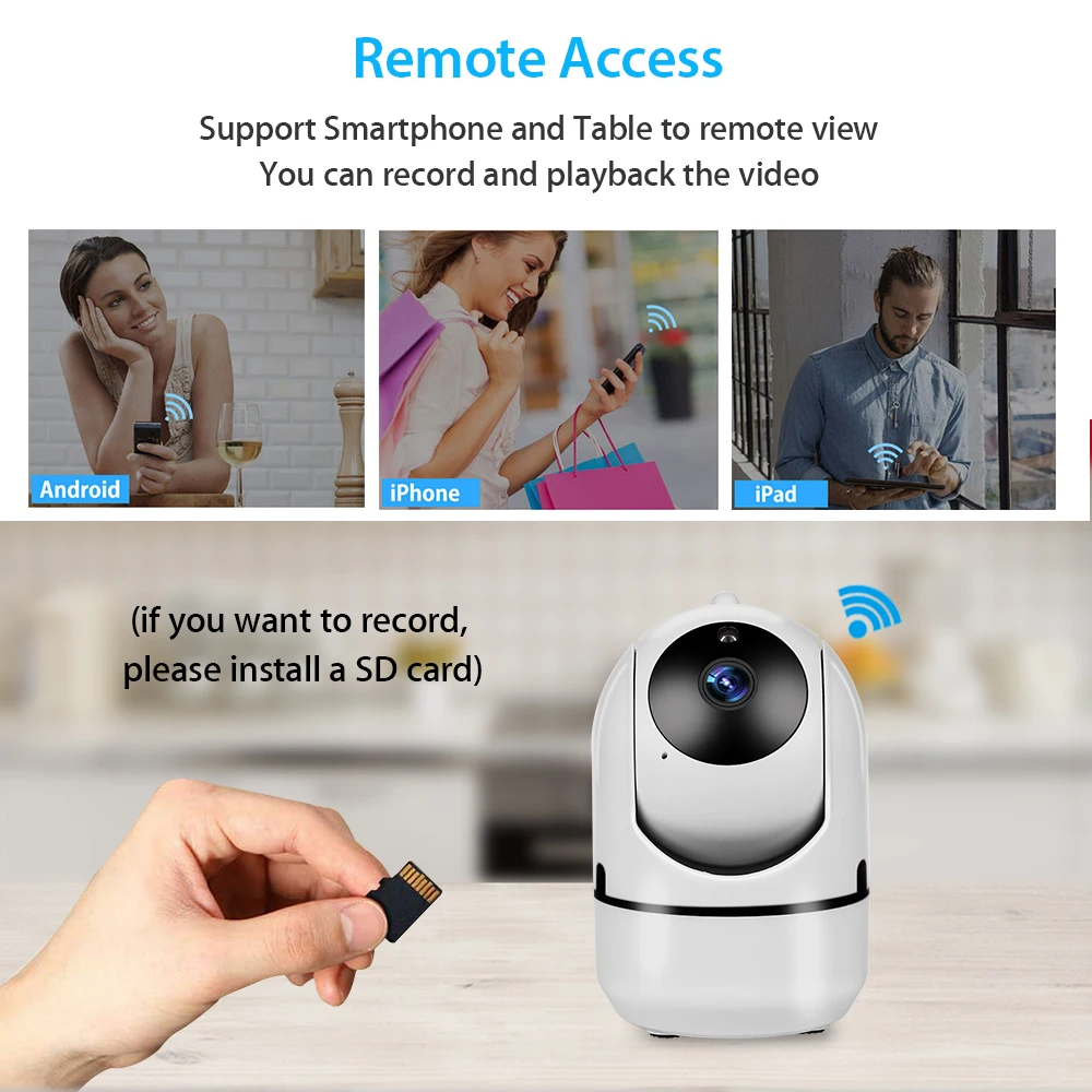 Home Security IP Camera Wireless Smart WiFi Camera WI-FI Audio Record Surveillance Baby Monitor HD Mini CCTV Camera YCC365 Cam