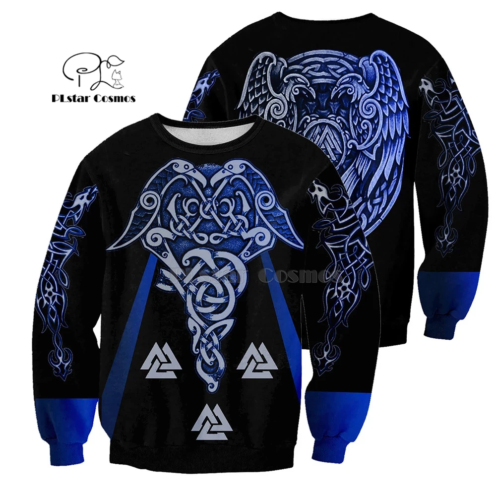PLstar Cosmos Viking Tattoo 3D напечатанные футболки с 3D принтом Толстовка/молния Мужская и женская Татуировка Орлиного Креста-6