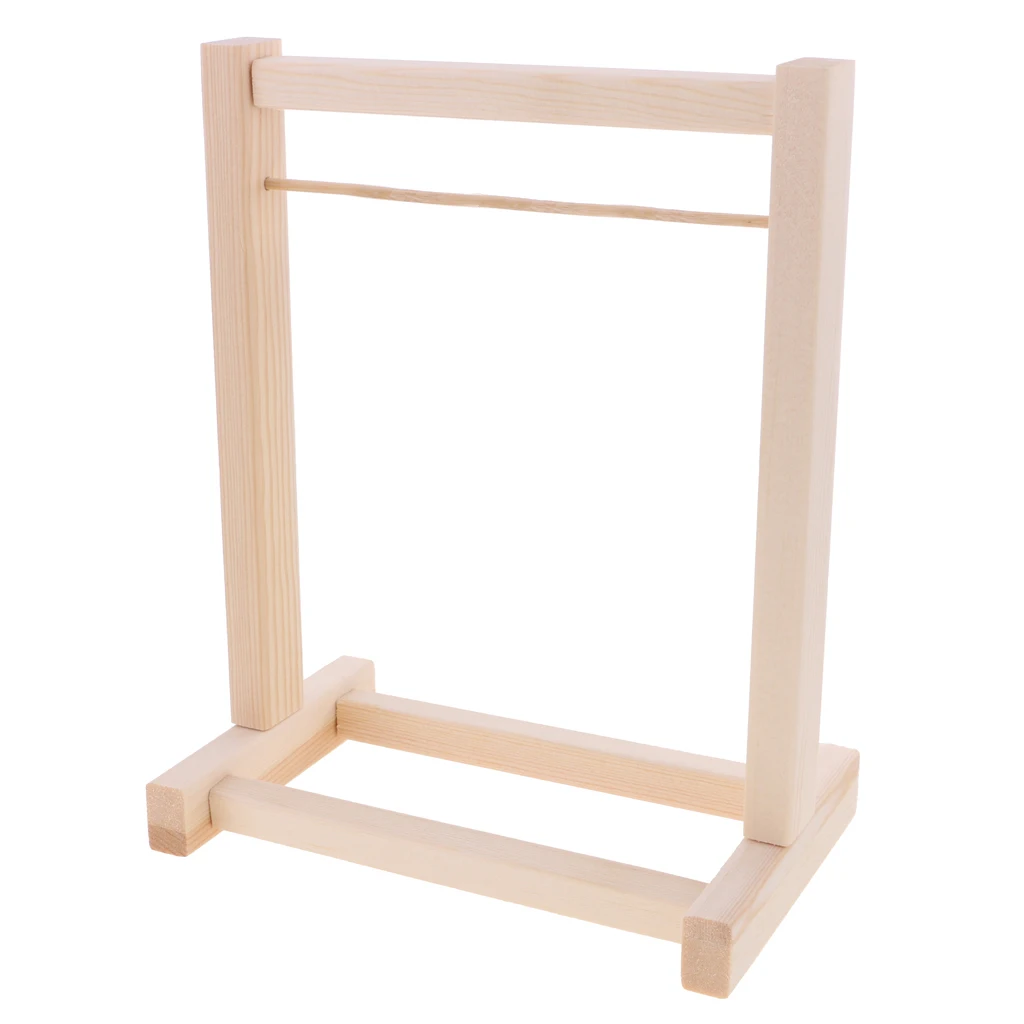 Wooden DIY Assembled Garment Rack Clothes Organizer for 1/3 1/4 1/6 BJD AOD Doll, Hangers for Blythe Azone Handbags Hats Scarf