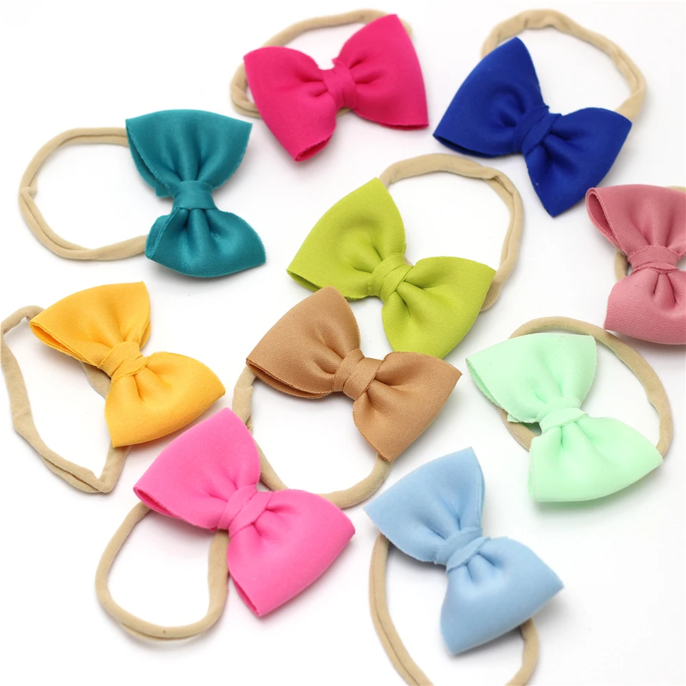 Fit All Baby Girls Small Hairbow with Nylon Nude Headband Space Cotton Scuba Infant Hairband Newborn Headwrap Bowknot Turban holy beauty пенка для умывания beauty soap лосьон beautifying lotion флюид shine up baby nude