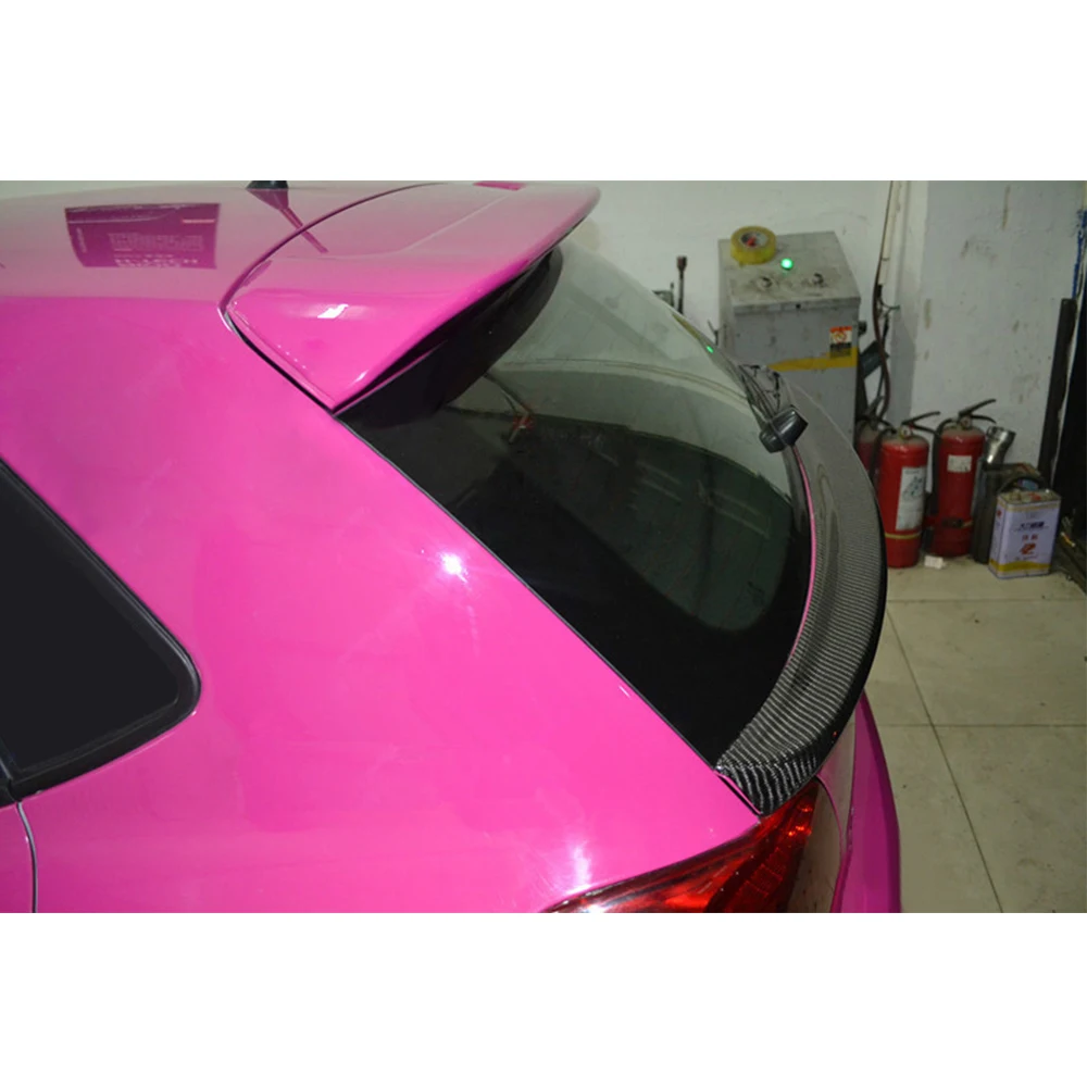 Углеродное волокно задний Средний багажник спойлер крыло для VW Polo Хэтчбек 6R GTI стандарт 2011 2012 2013
