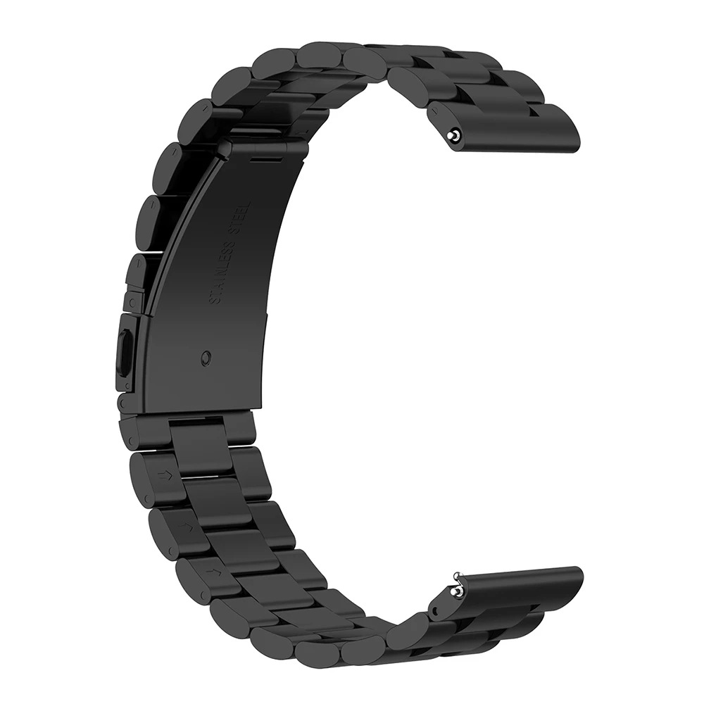 Металлический ремешок из нержавеющей стали для samsung Galaxy Watch браслет наручный ремень для Huami Amazfit GTR ремешок для samsung gear S3 - Цвет: black