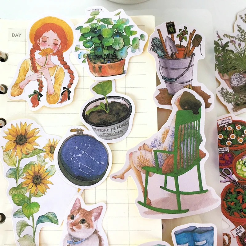 

21pcs/lot My botanical garden Sticker Diy Album Scrapbooking Diary Planner Journal Sticker Decorative Label For Kids