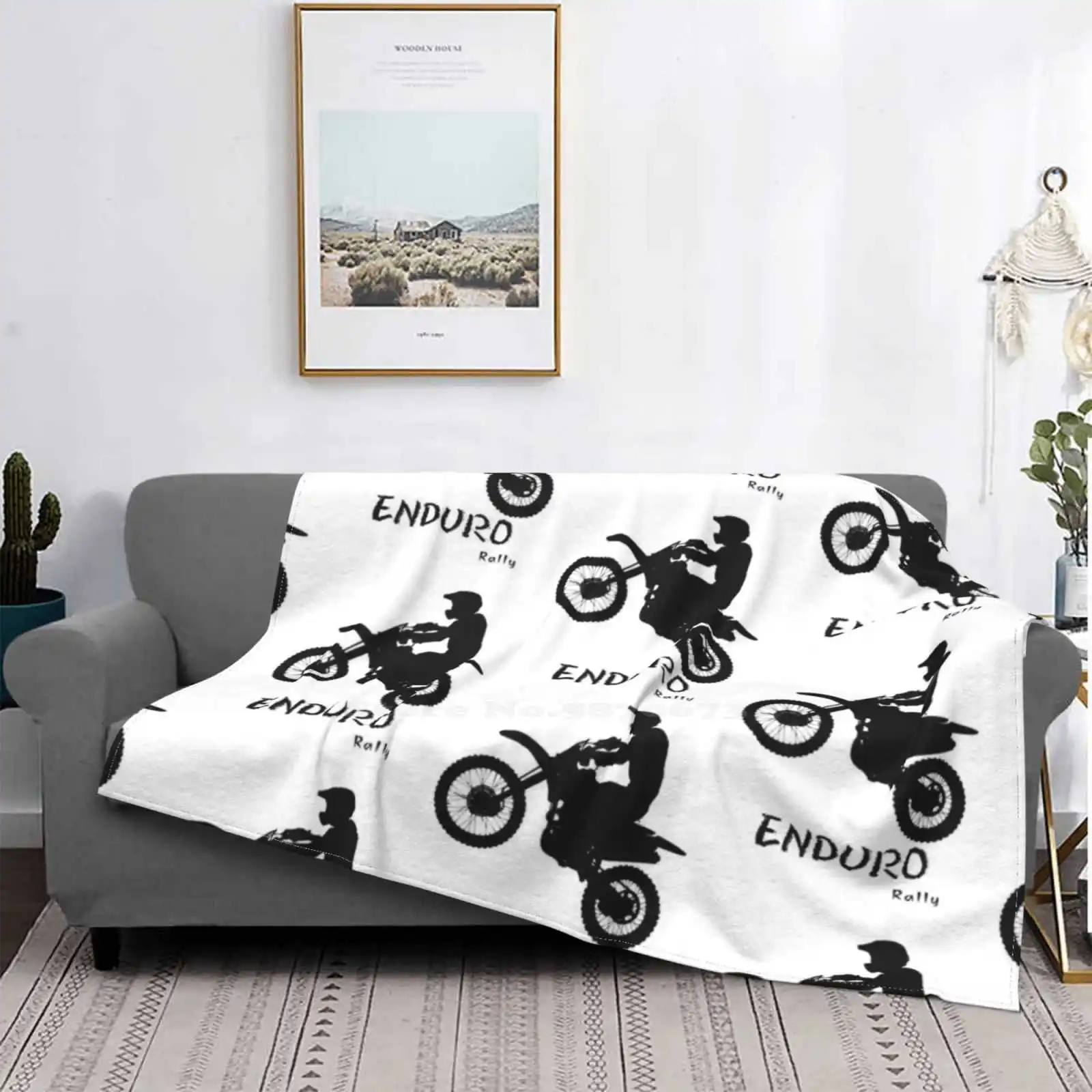 

Enduro Rally Creative Design Light Thin Soft Flannel Blanket Enduro Motor Rally Sport