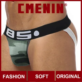

Hot Sale Solid cotton Breathable CMENIN Gay Men Sexy Underwear Thong Men Jockstrap Gay thongs Mens Thongs And G strings