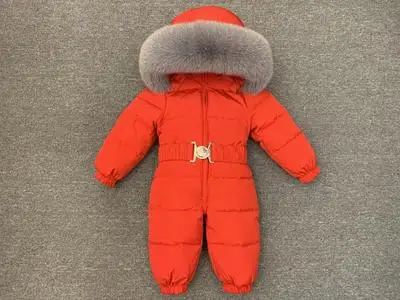 Комбинезон для новорожденных, зимний детский комбинезон для младенцев, зимняя одежда, детский зимний комбинезон, пальто на утином пуху, хлопковая детская одежда, новогодний костюм - Цвет: new red a
