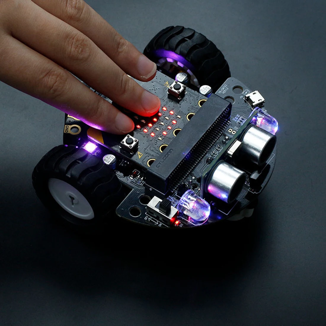 DIY избегание препятствий умный программируемый робот автомобиль игрушка обучающий комплект без/с материнской платой для микро: бит