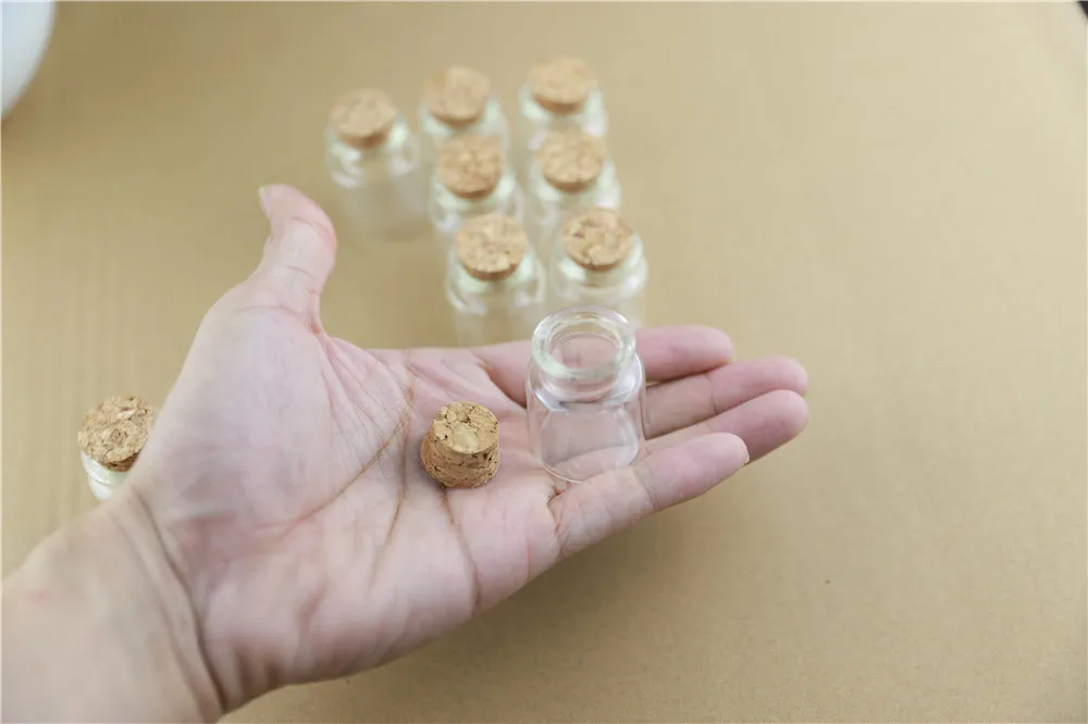 24pcsLot 15ml DIY Mini Wishing Glass Bottles Cork Crafts Jars Cork Stopper 3040mm Transparent Empty Glass Bottle Gift (8)