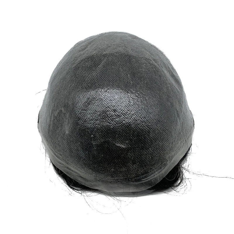 100% Human Hair Wig Men Natural Hairline Thin Skin Knot Hair Men Toupee