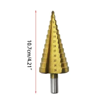 

4-39mm Step Drill Tool Steps Multiple Hole Metals Platic Wood Cone Drill Bits