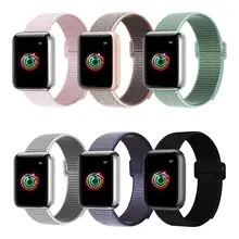 Нейлоновый ремешок для наручных часов Apple Watch 4 серии 3/2/1 38 мм 42 мм из мягкой дышащей ткани, сменный спортивный петля для наручных часов iwatch серии 4 40 мм 44 мм