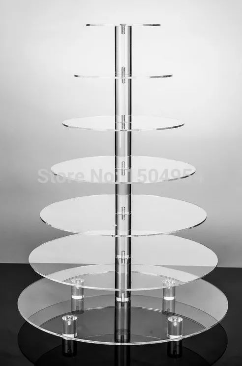 

Round 7 Tier clear Acrylic Cupcake Display Stand /acrylic cake stand