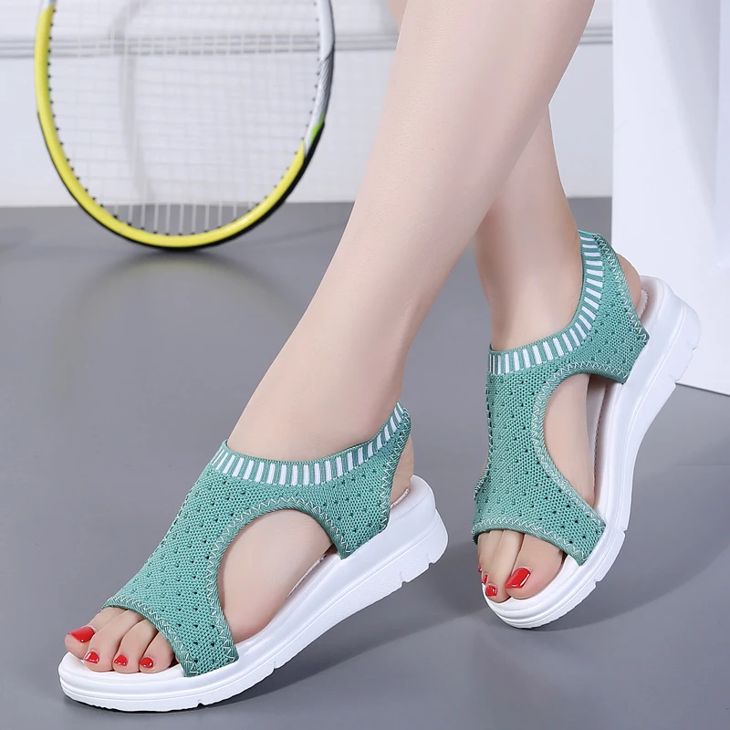 

Women Summer Sandals Slip-on Flat Ladies Sandals Comfy Wedge Female Shoes Fashion Breathable Girls Sandals Sandalias Mujer