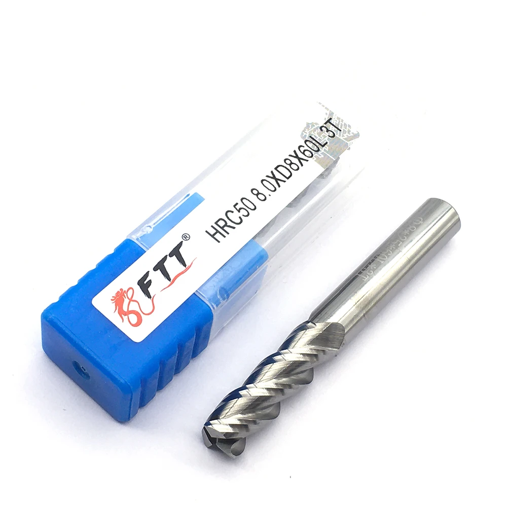

Endmill 1PCS HRC50 3F 8.0XD8X60L Milling Cutter End Mill CNC End Mills Alloy Carbide Tungsten Steel For Aluminum Machining