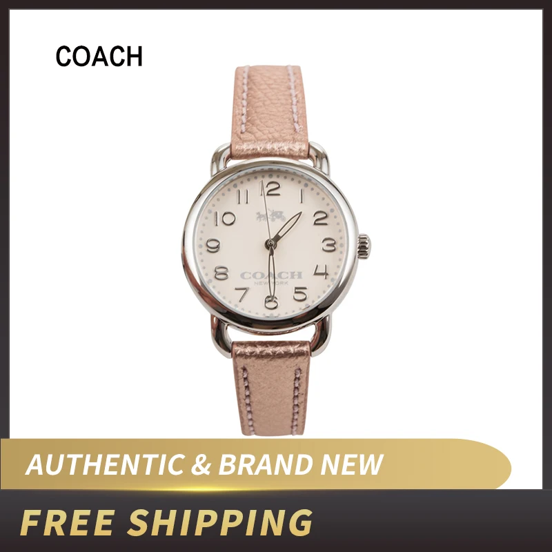 

Authentic Original & Brand New 145022 Coach Delancey Metallic Leather Ladies Watch
