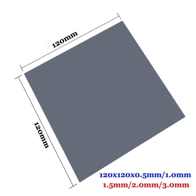 Thermal pad 12.8W/mK120X120mm Thermal conductivity CPU Heatsink Cooling Conductive Silicone Pad Thermopad Gasket