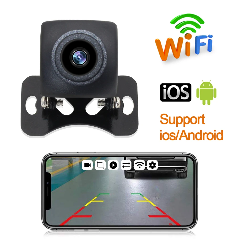 

12V Waterproof Universal Mini Wireless Hd Car Wifi Rear View Parking Camera For Ios Android System