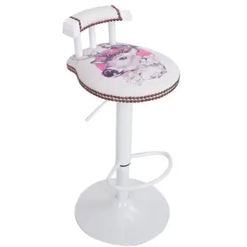 

European Solid Wood Bar Chair, Retro American Modern Simple High Stool, Cash Register, Rotary Stool