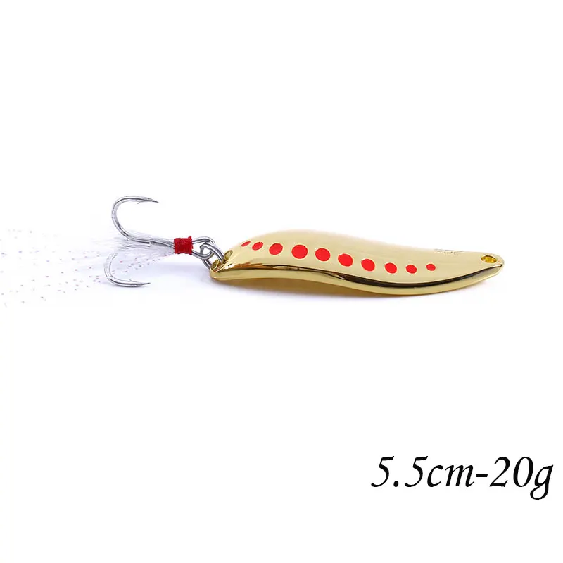 SP267-1 1pcs Metal Spinner Spoon Fishing Lure Hard Baits Gold /Silver Sequins Noise Paillette Treble Hook Tackle 10/10.5/14/16.5/20g - Цвет: SP267-1