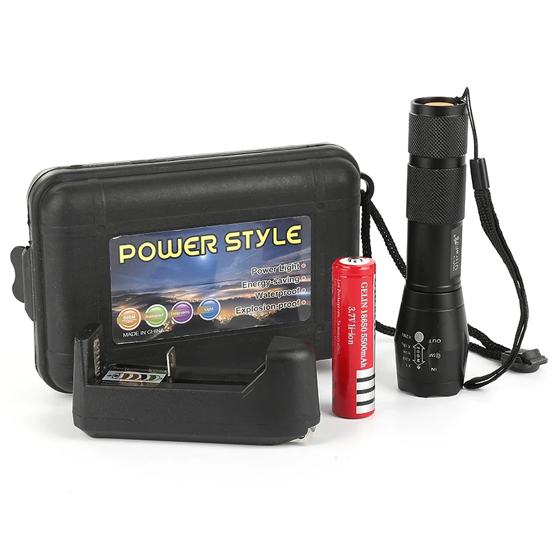 

20000LM T6 Tactical Charging LED 5 Modes 18650 Flashlight Zoomable LED Light