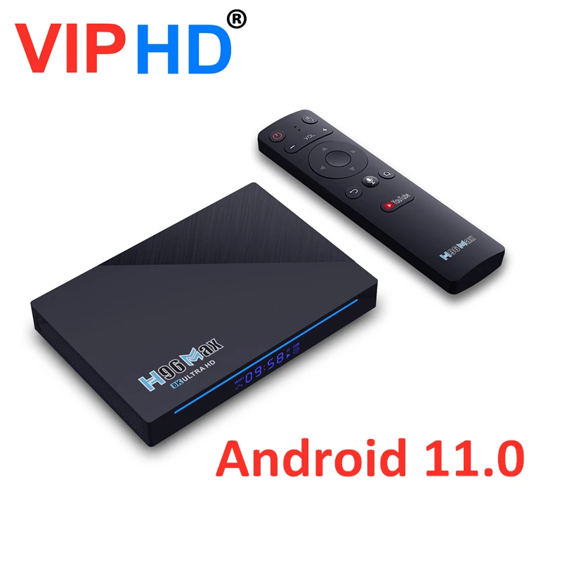 Приставка Смарт-ТВ H96 MAX 11 0 Android 3566 8 + 128 ГБ Wi-Fi BT4.0 | Электроника