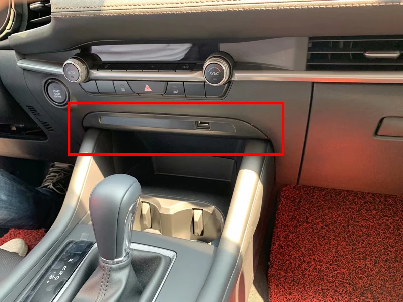 Для Mazda 3 Axela Sedan BP автомобильные аксессуары углеродное волокно стиль передний USB интерфейс рамка украшения