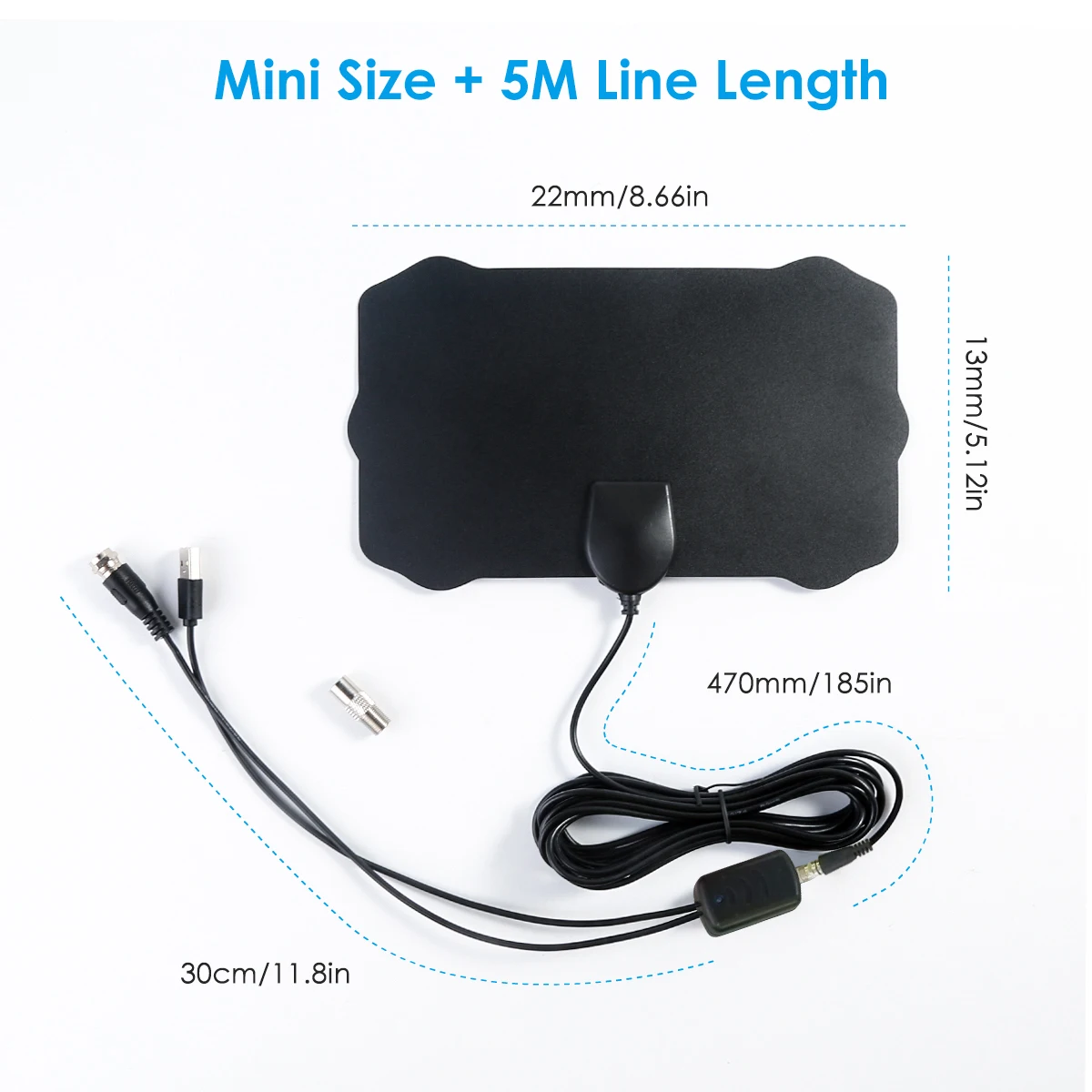 Усилитель диапазона SOONHUA Utra Slim на 80 миль 1080P HD ТВ цифровая антенна с высоким