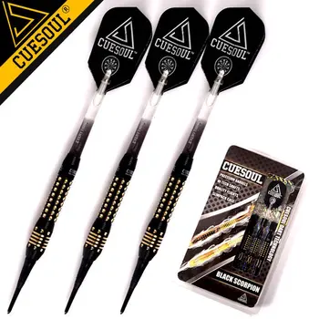

Professional CUESOUL Darts 18g 15cm Soft Tip Darts Electronic Dart Black CSXZ-06