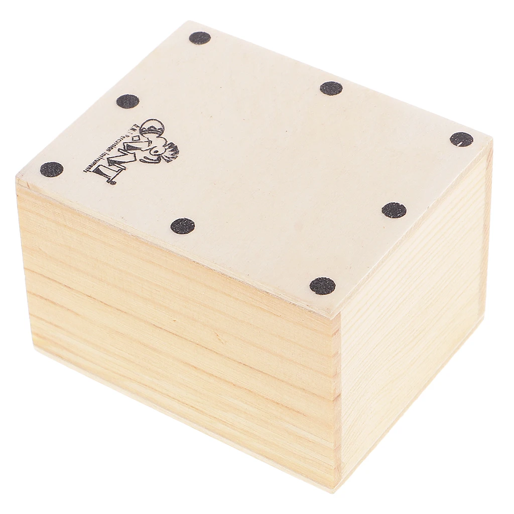 Mini Cajon Sand Shaker Wooden Hand Held Drum 6.5 x 5.2 x 4.3cm For Band Accompaniment Accessory DIY