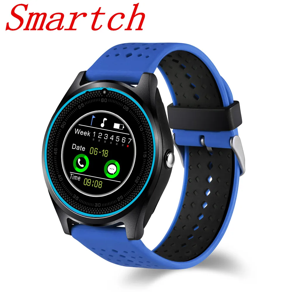 Смарт часы Smartch V9 Bluetooth с камерой GPS Поддержка sim карты фитнес трекер Браслет