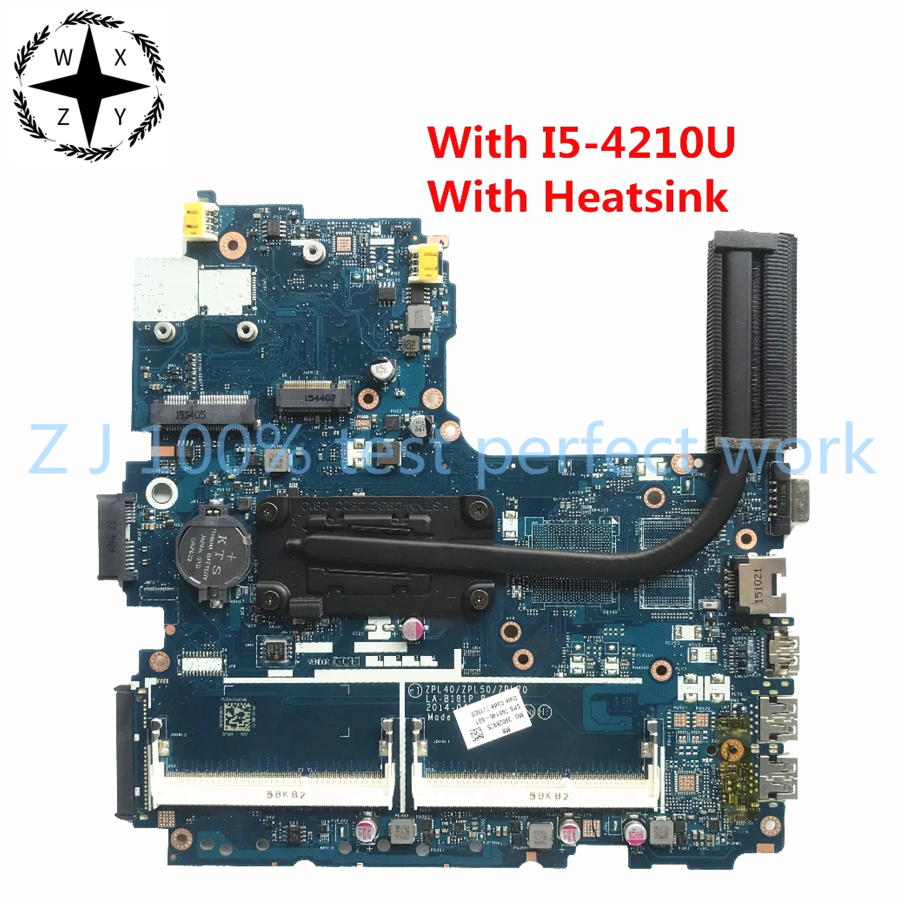 Материнская плата для ноутбука HP Probook 450 G2 768146 601 501 с радиатором процессора