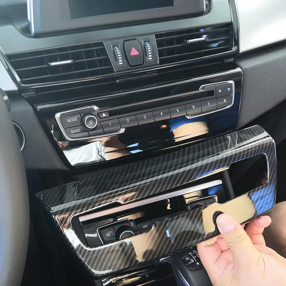 Для BMW 2 серии углеродное волокно стиль F45 F46 218i 2015-2018 ABS хром центральная консоль