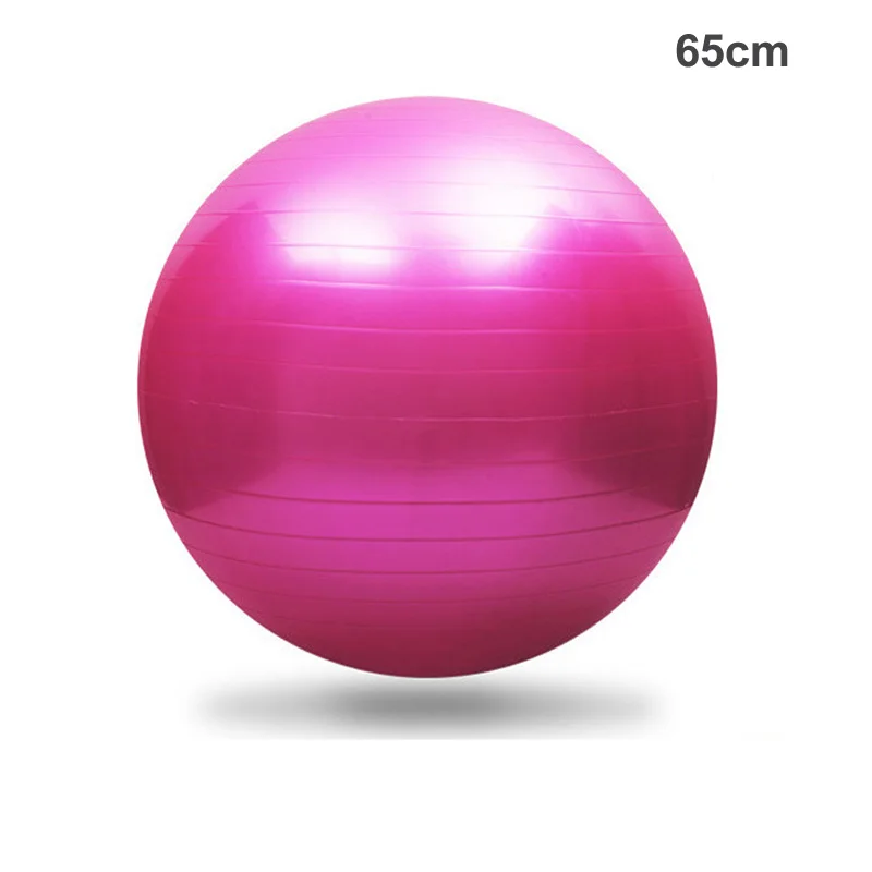 Pink 65cm Прочный мяч для йоги 45 см 55 см 65 см 75 см Йога Пилатес фитнес спортивные шарики на баланс развивающая Fitball для женщин девочек Массажный мяч - Цвет: Pink 65cm