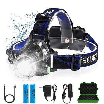 

zk20 8000LM Led Headlamps Head Lights Waterproof Head Flashlight Forehead Head Headlights Torch Hunting Mining Fishing Light