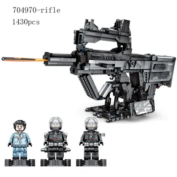 

Can Launch Assault Rifle Puzzle Assembly Building block Technology Block Military Sniper Rifle Model Children's Toy Gift