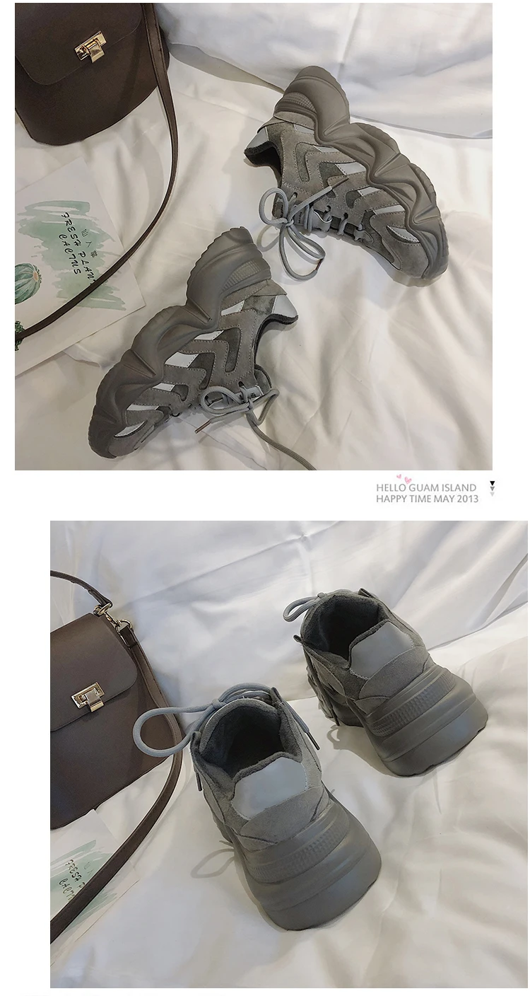 Size 35-51 Nice New Vulcanized Shoes Woman Flat Heels Autumn WoMen Leisure Wild Sneakers Lace Up Ladies Luminous Footwear