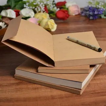 

32k Retro Sketch Book Kraft Paper Sketchbook Blank Notebook Sketch Picture Book Diary Notes Stationery School Office Supplies