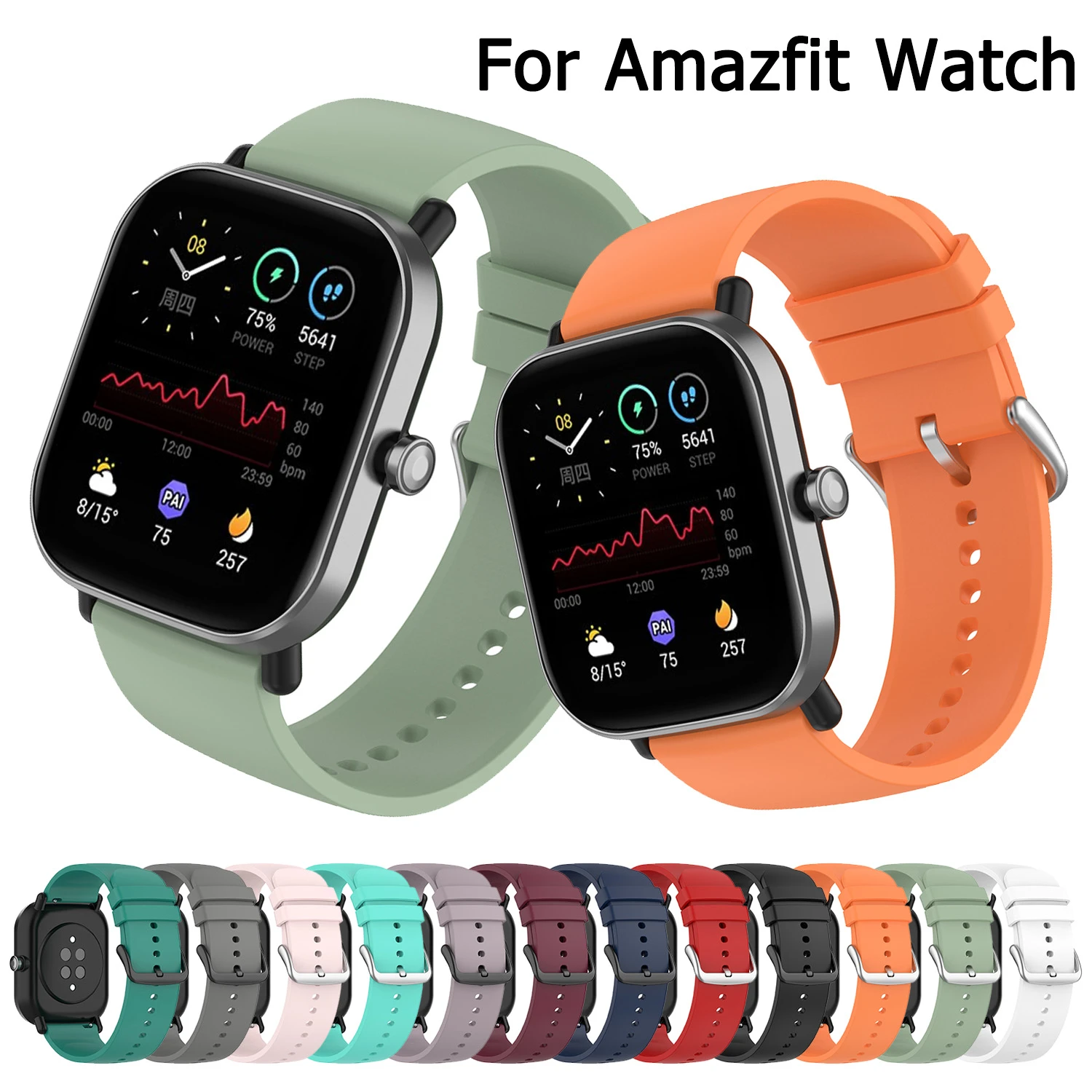 Watch Band For Amazfit GTS 3 2 Mini 2E Wrist Strap For Xiaomi Amazfit BIP U  Pro POP GTR 42/ZEPP E Silicone Replacement Bracelet|Smart Accessories| -  AliExpress