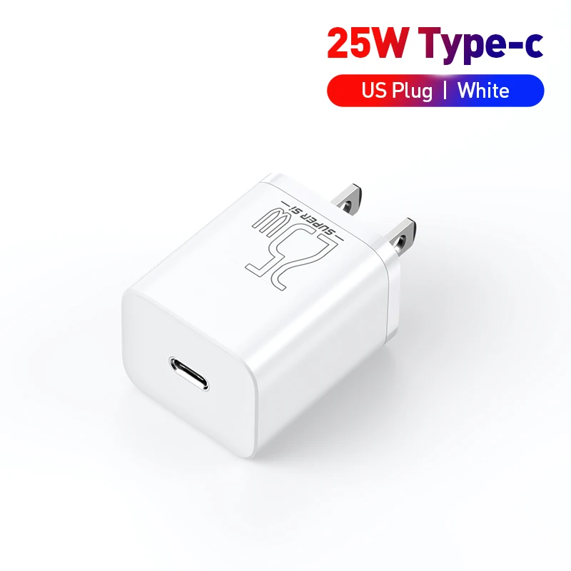 usb c 30w Baseus USB C Charger 25W Support Type C PD Fast Charging Portable Phone Charger For Samsung S20 S21 Ultra Xiaomi 10 Pro Tablet powerbank quick charge 3.0 Chargers