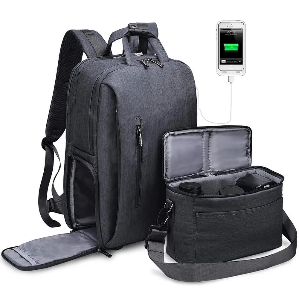 Waterproof Camera Bag Nylon National Anti-theft Fit for a 15inch Laptop Geography Backpack with Rai